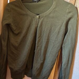 French Kiss Olive Knit Cardigan Medium